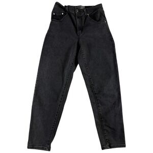 Vintage Levis SilverTab Mom Jeans Womens 27 Black Denim High Rise Tapered Leg